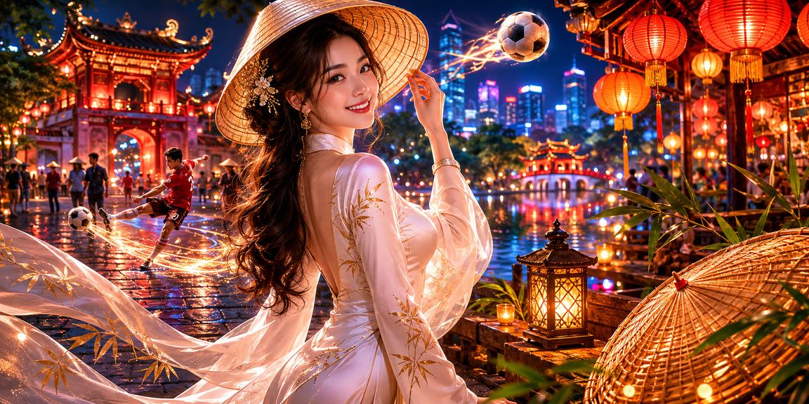 Người dùng tại Hà Nội đặt cược thể thao trực tuyến trên điện thoại dưới bóng nón lá truyền thống